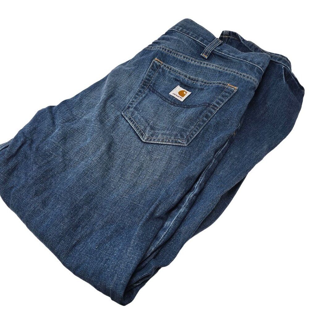 Carhartt Loose Straight Leg Denim‎ Blue Jeans Size 40X32 Men's